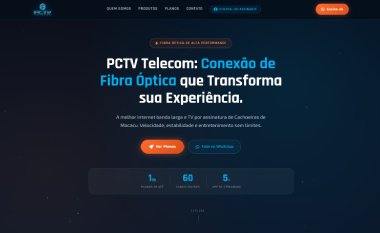 Screenshot do site PCTV Telecom